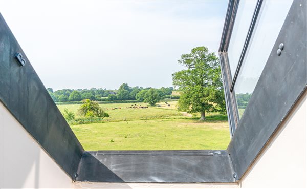 Henrys Barn view from the upstairs twin bedroom